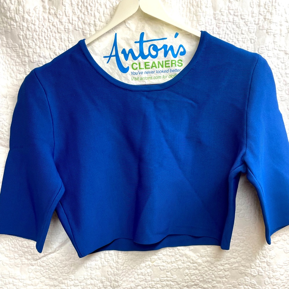 Blue BCBG spandex blouse